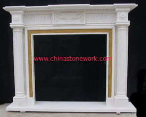 China white marble fireplace mantel  supplier