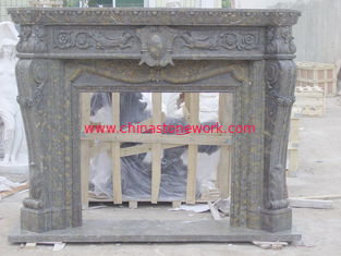 China black marble fireplace mantel  supplier