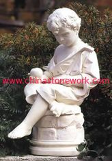 China white marble sitting boy statue supplier