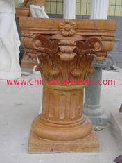 China yellow marble Corinthian column supplier
