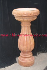 China sunset red marble column supplier