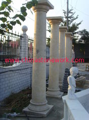 China yellow limestone tapered column supplier