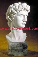 China white Marble Michelangelo's David bust supplier