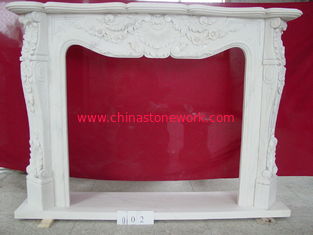 China white marble fireplace mantel supplier