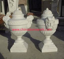 China garden white marble flowerpot supplier