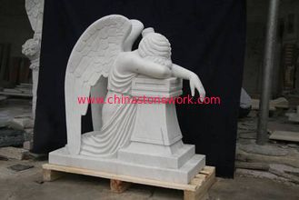 China marble weeping angel memorial supplier