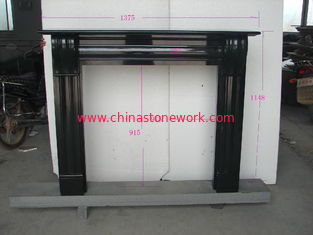 China Shanxi black granite fireplace mantel supplier