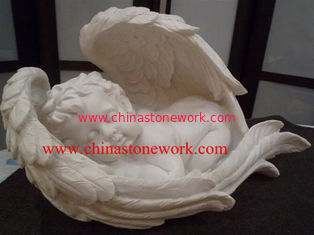 China sleeping baby angel with wing statue supplier