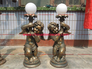 China fiberglass angel lampstand supplier