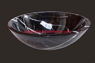 China Marble with vein polished Basin supplier