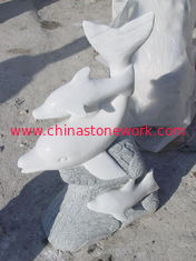 China marble dolphin statue supplier
