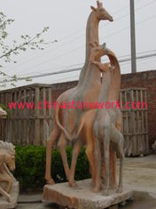 China sunset marble giraffe statue supplier