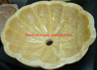 China honey onyx marble sink supplier