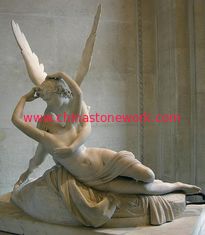 China white marble Cupid and Psyche sculpture supplier