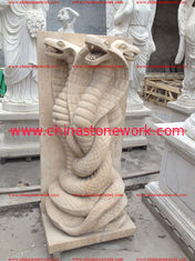 China yellow marble twisting snake Statue supplier